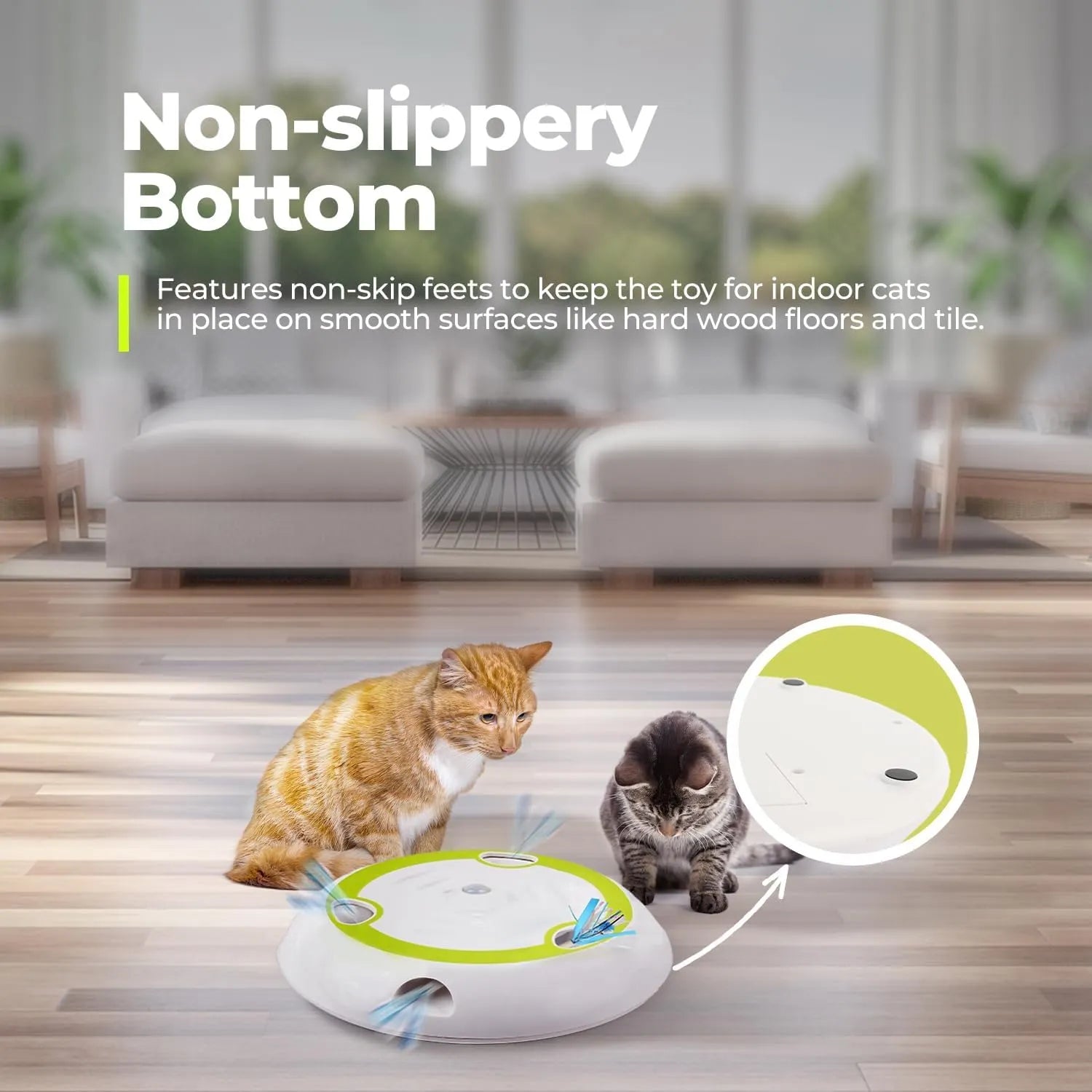 Interactive Rotating Mouse Track Cat Toy with Felt Scratcher