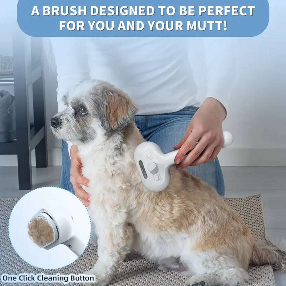 LumiPaw Self-Cleaning Pet Grooming Brush with Mist