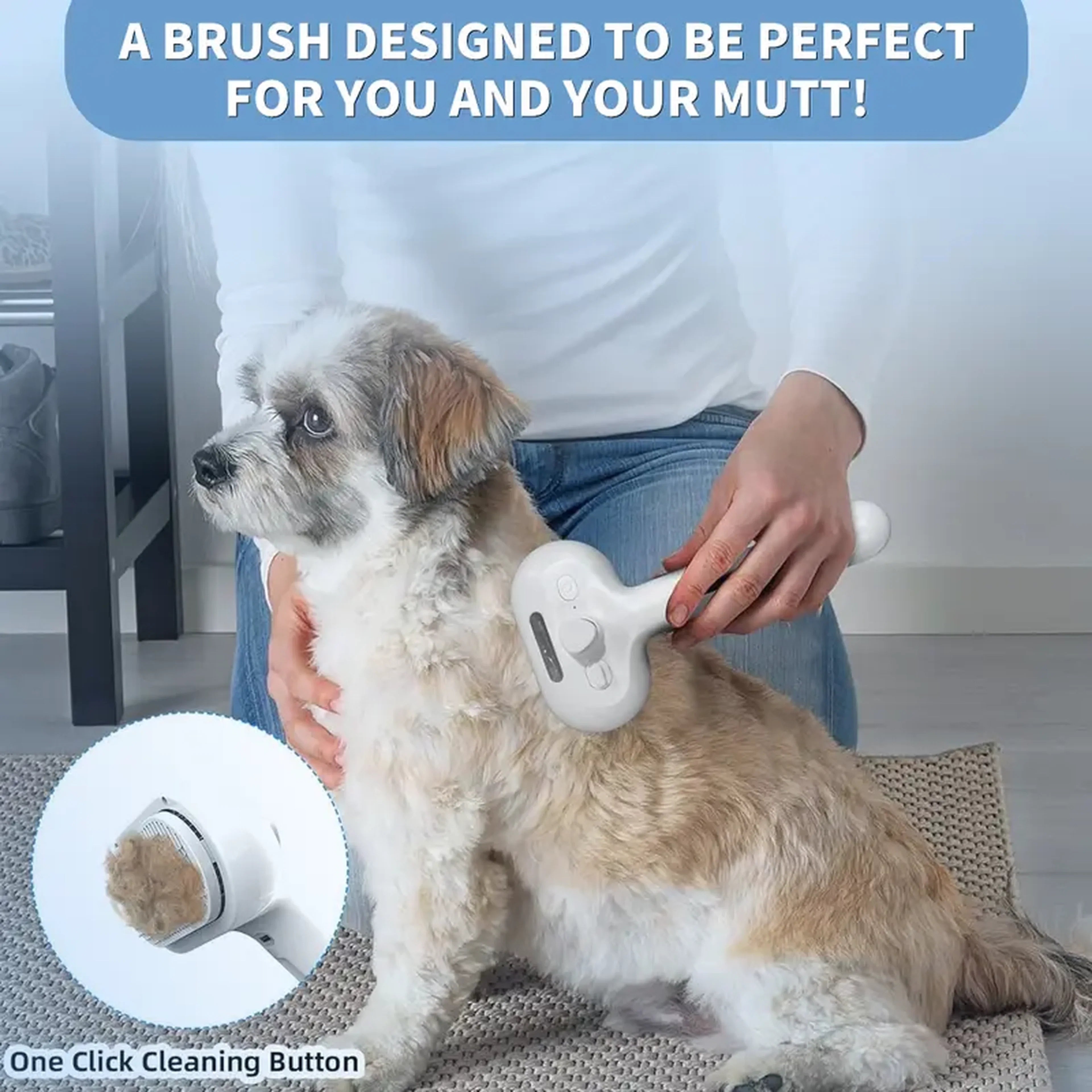 LumiPaw Self-Cleaning Pet Grooming Brush with Mist