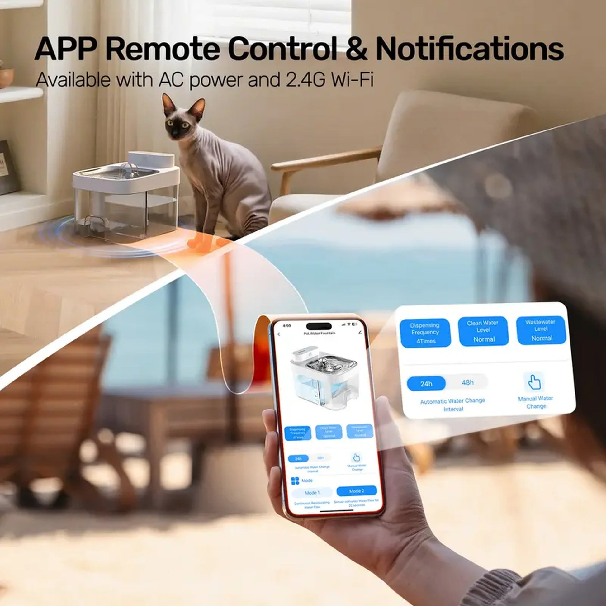 LumiPaw Smart Wireless Cat Water Fountain