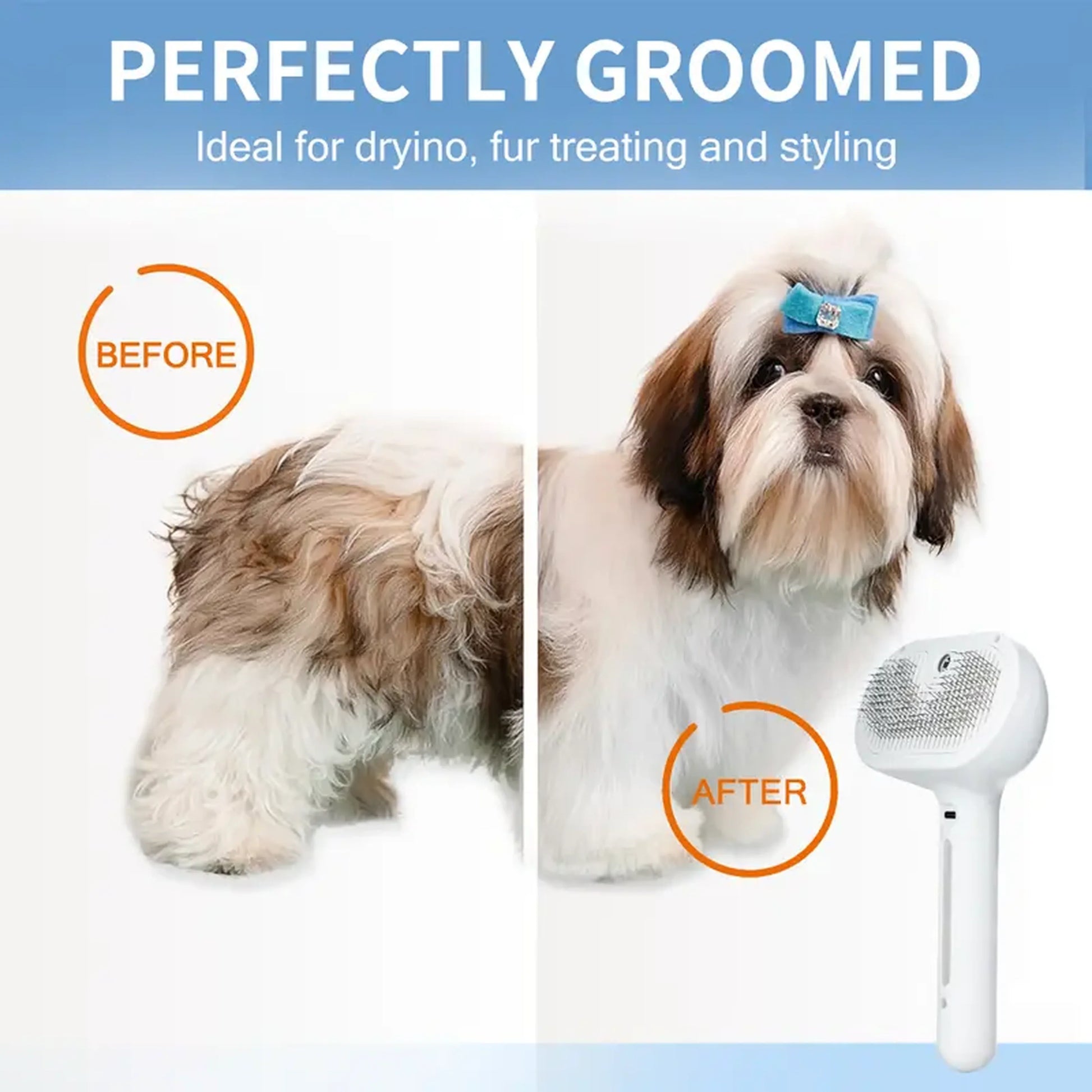 LumiPaw Self-Cleaning Pet Grooming Brush with Mist