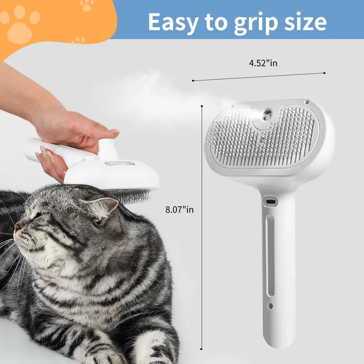 LumiPaw Self-Cleaning Pet Grooming Brush with Mist