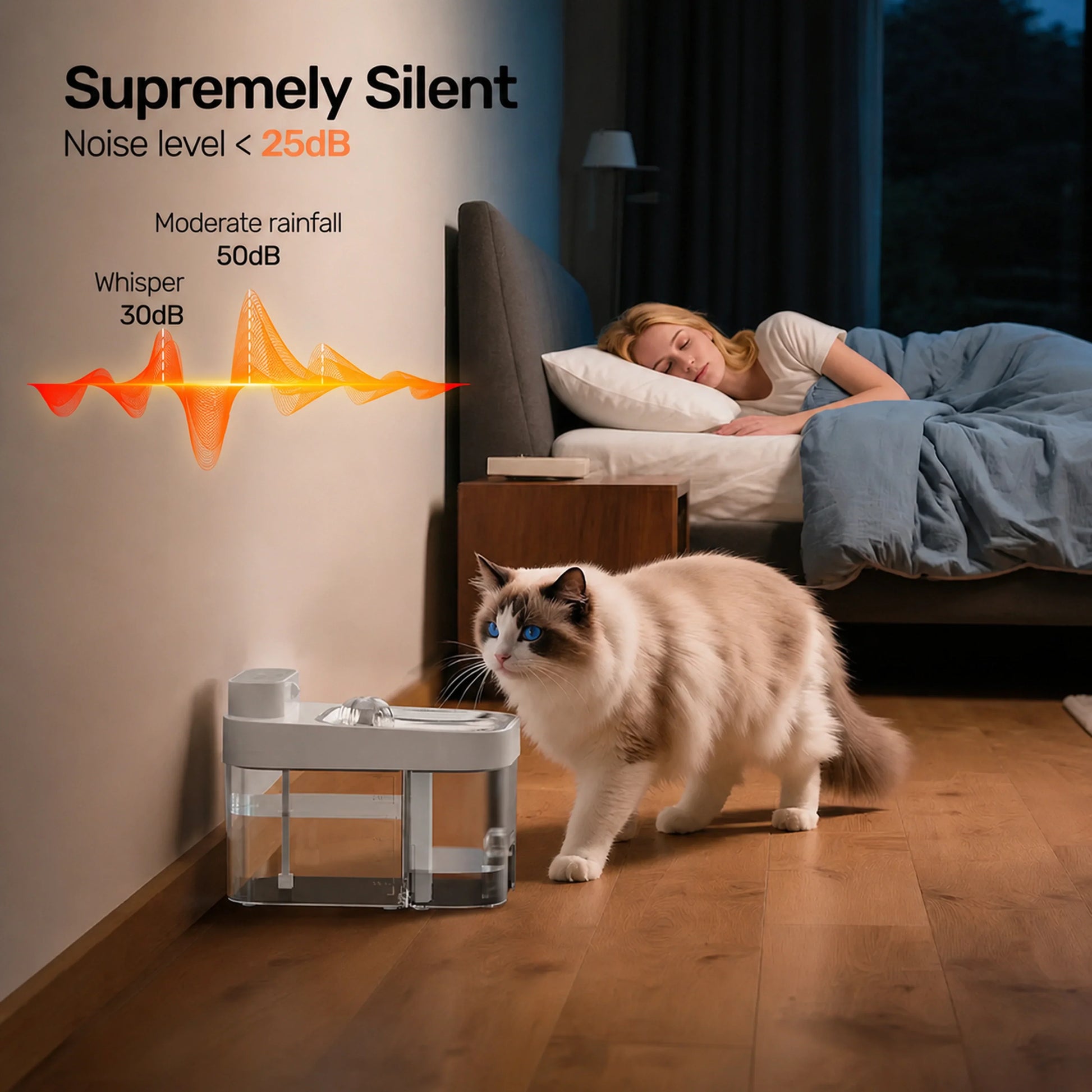 LumiPaw Smart Wireless Cat Water Fountain
