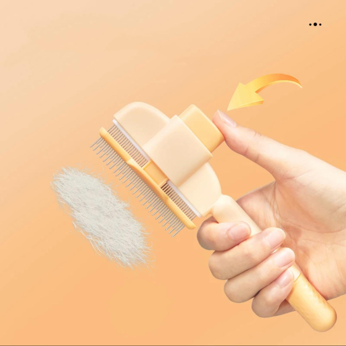 Self-Cleaning Fine-Pin Pet Grooming Brush – Single or 2-Piece Set