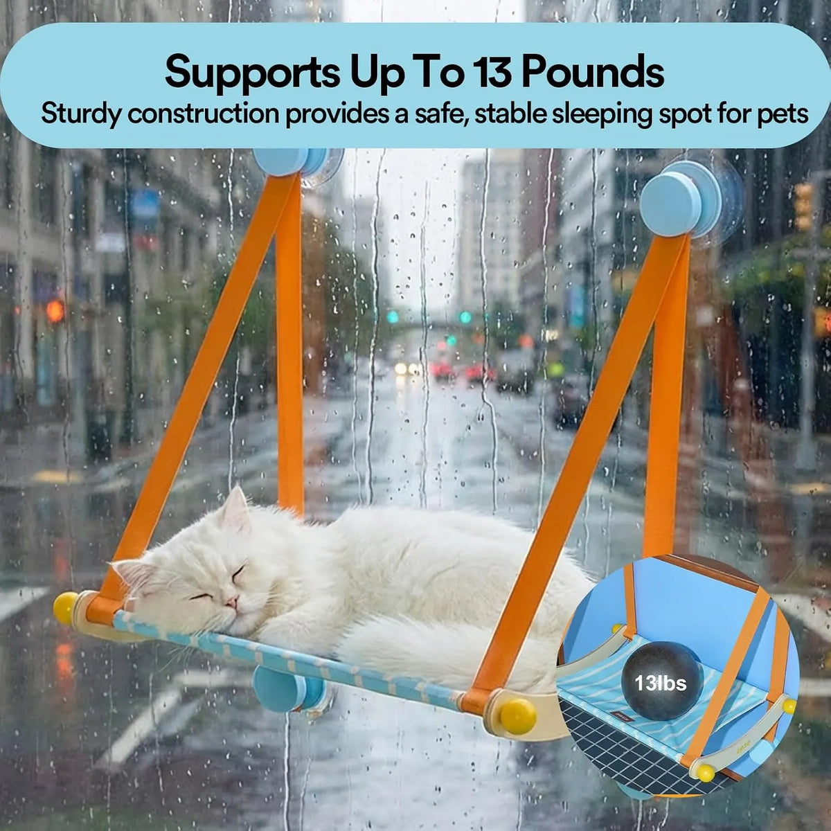 Foldable Acrylic Cat Window Hammock with Suction Cups – 2 Styles