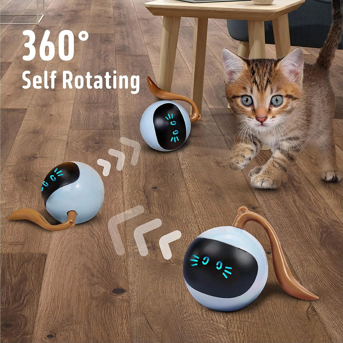 360° Self-Rolling Interactive Cat Ball