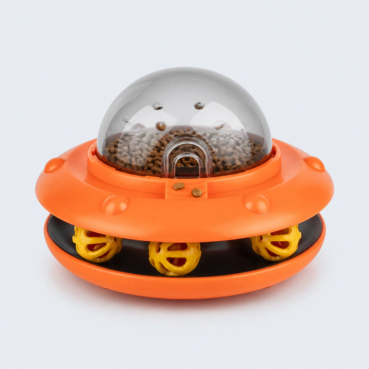 2-in-1 Cat Treat Dispenser & Track Ball Toy – 3 Colors