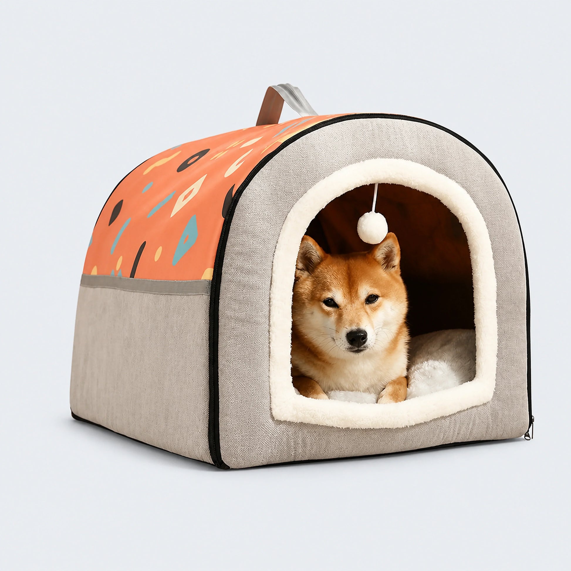 2-in-1 Foldable Pet Cave Bed – 3 Styles, 5 Sizes