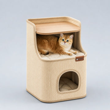 2-in-1 Sisal Cat House and Bedside Table