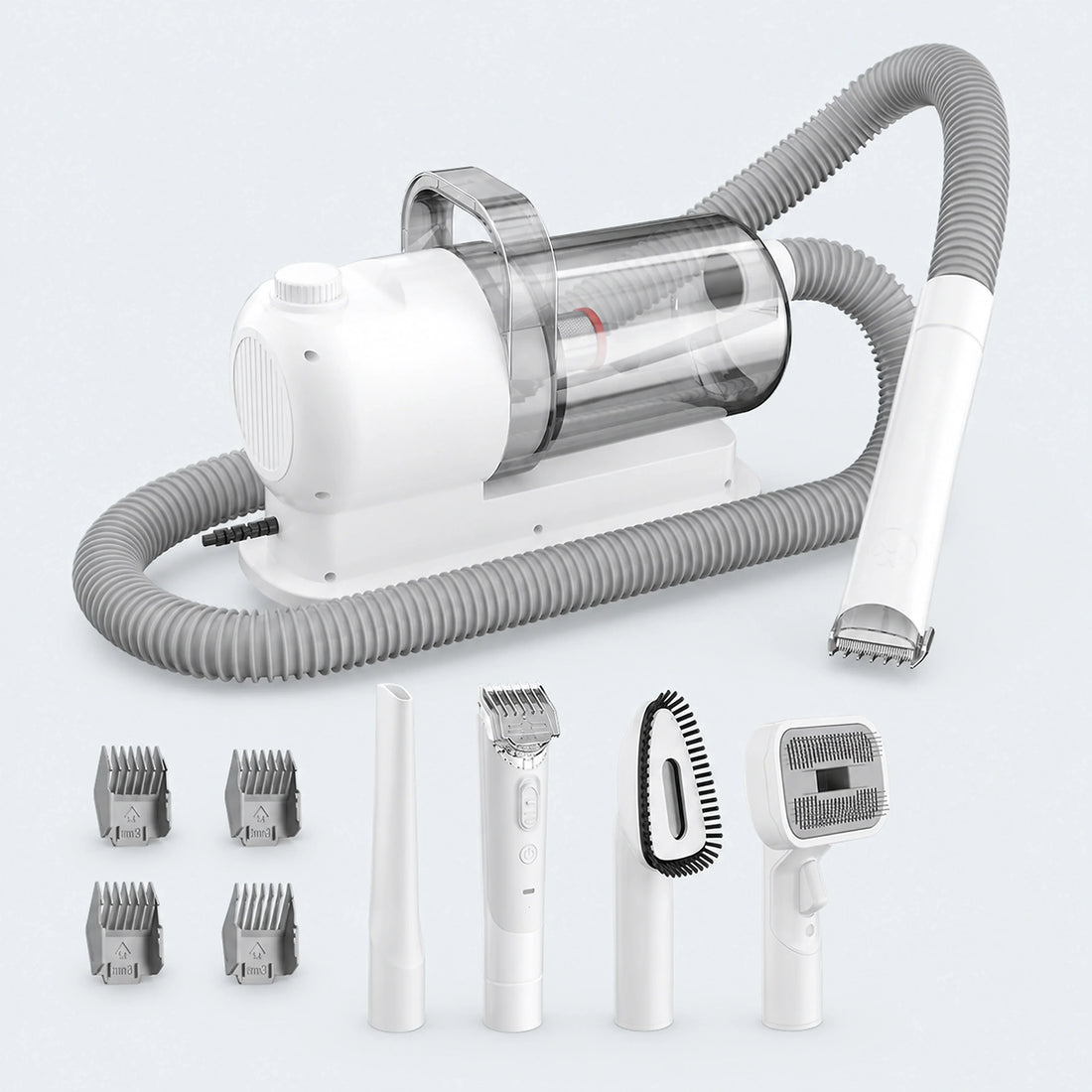 2 L Pet Grooming Vacuum Kit with Clippers and Brushes
