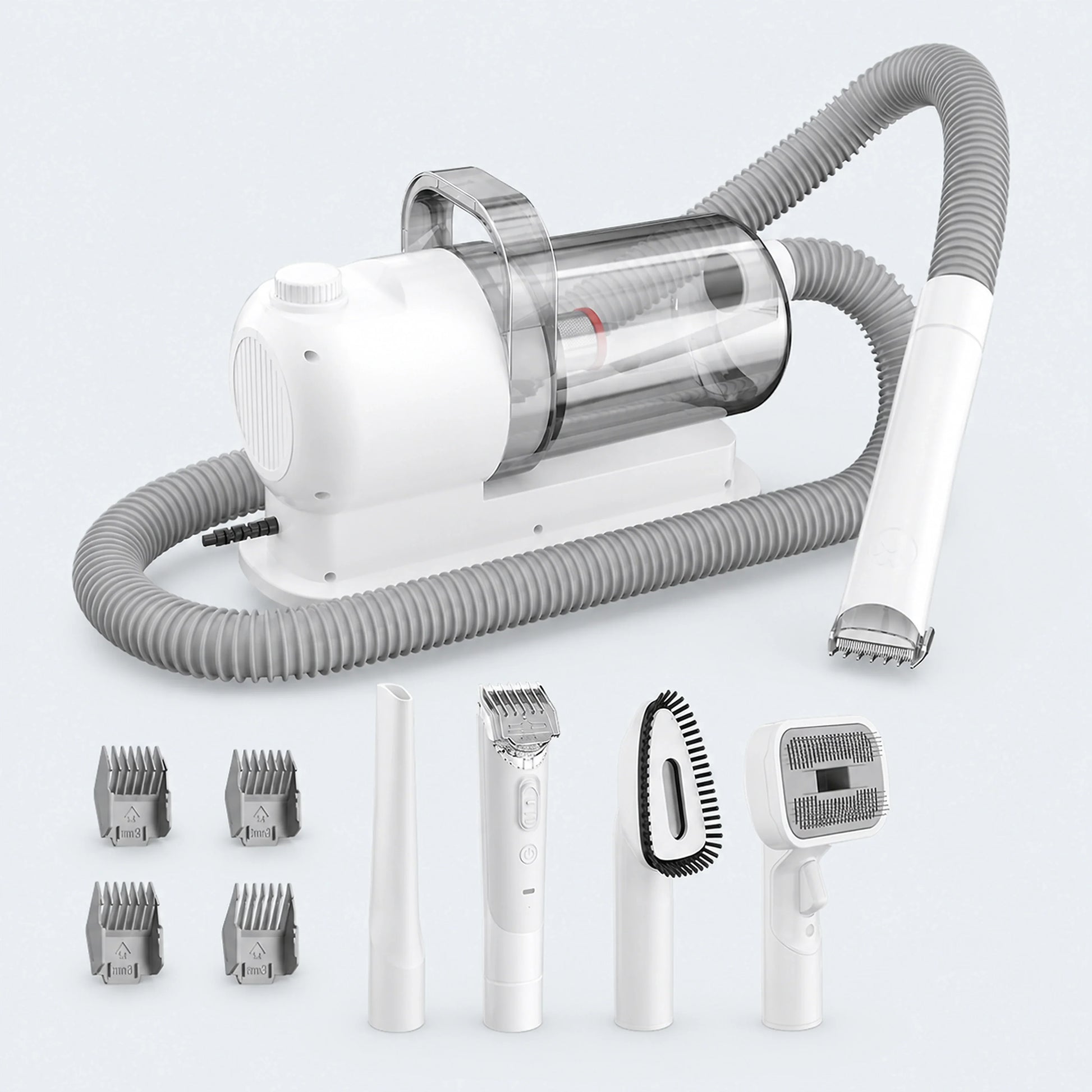 2 L Pet Grooming Vacuum Kit with Clippers and Brushes