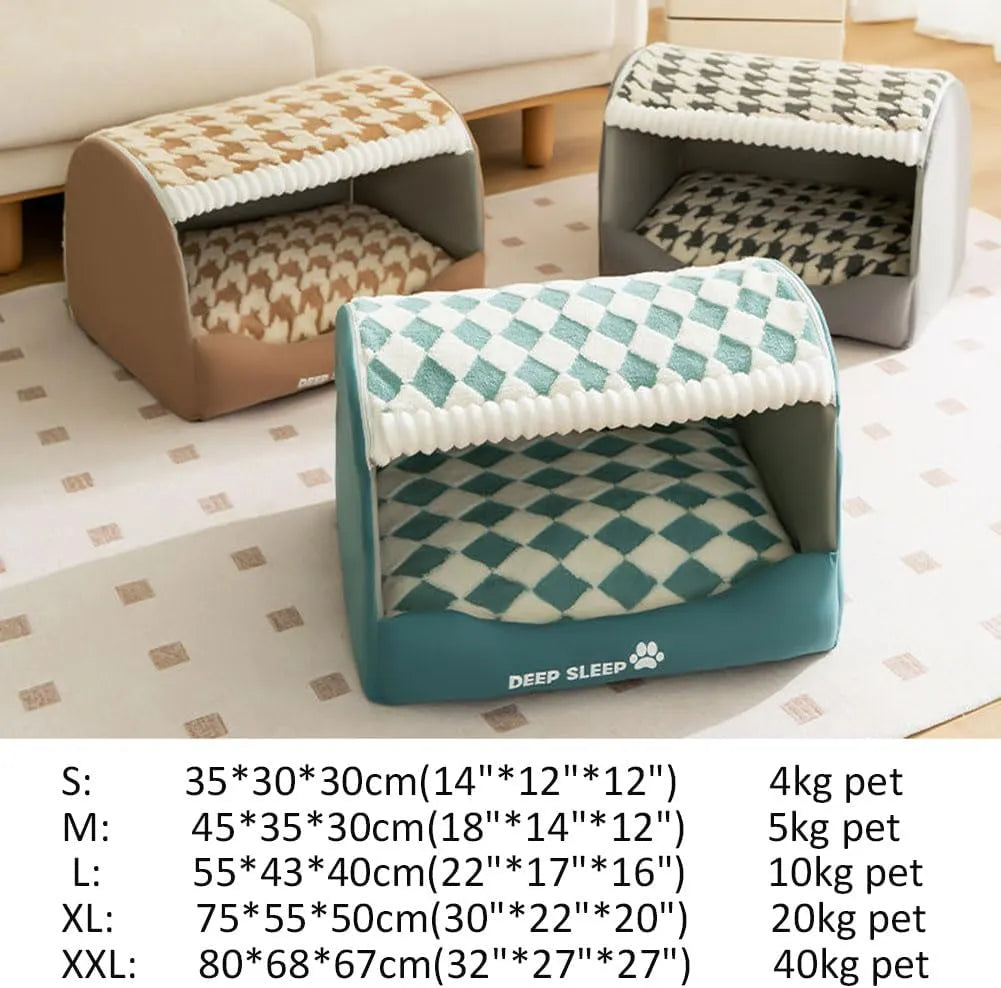 Cozy Foldable Pet House Bed for Dogs & Cats