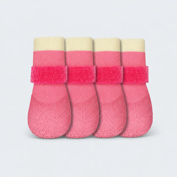 4-Piece Waterproof Anti-Slip Dog Booties & Paw Protectors