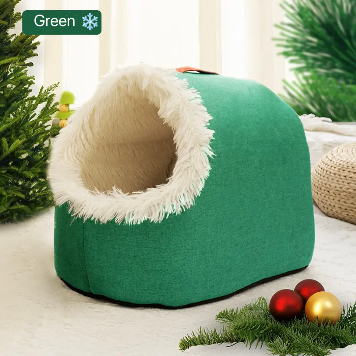 Warm Enclosed Pet House for Cats & Small Dogs – M or L