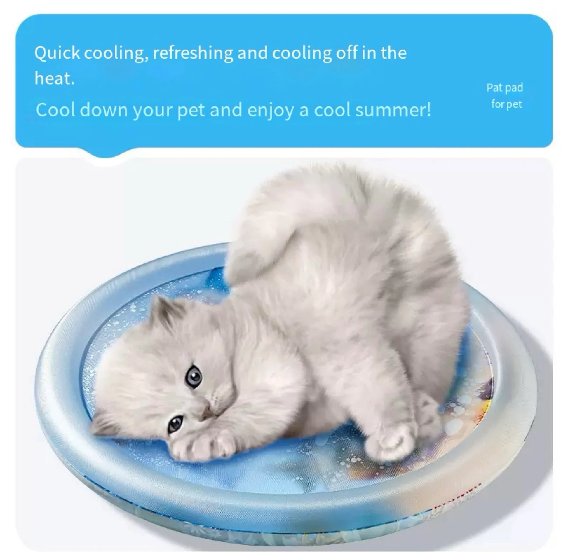 Water-Filled Sensory Play Mat for Cats – 26 to 42 in