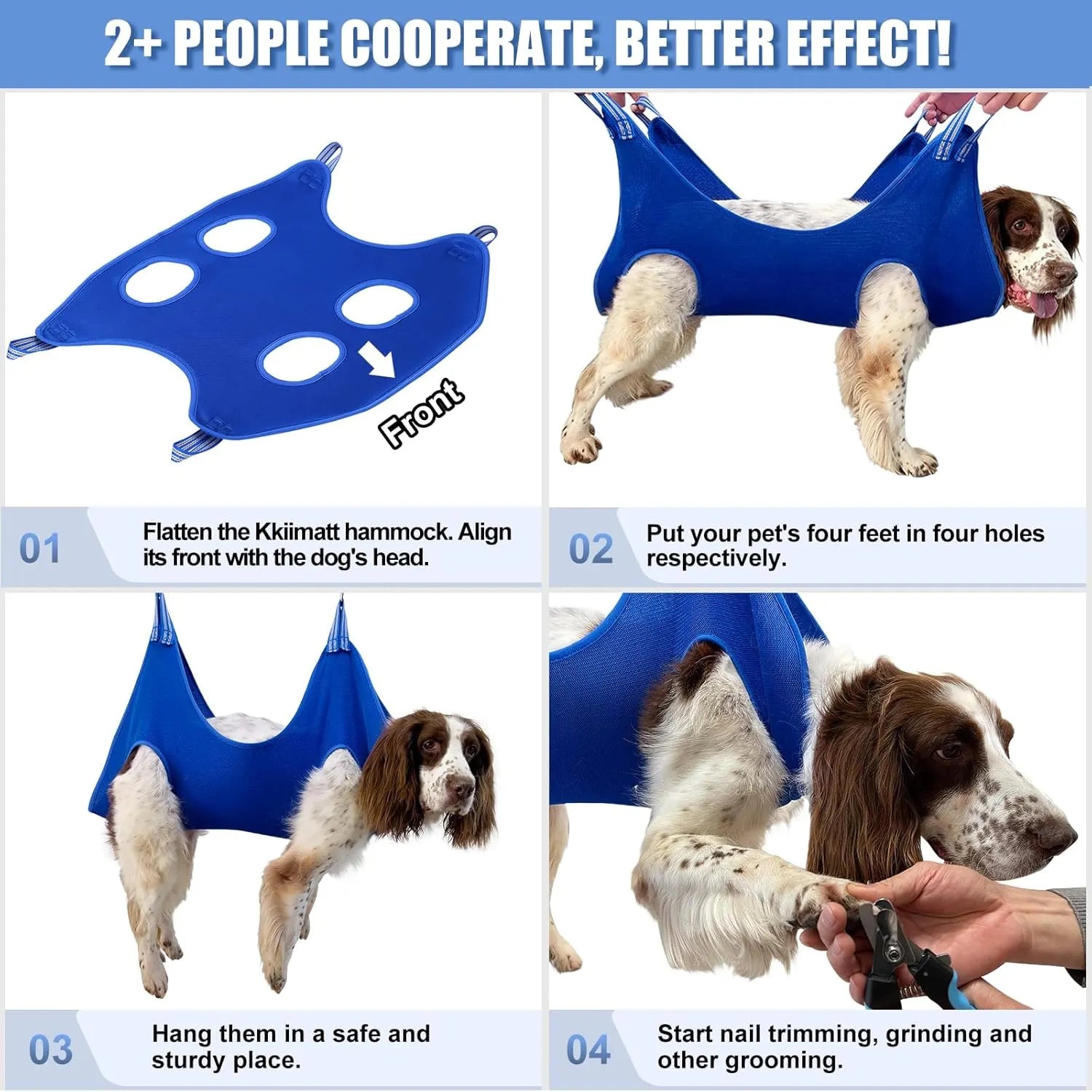 Pet Grooming Hammock for Dogs and Cats – 6 Colors, 4 Sizes