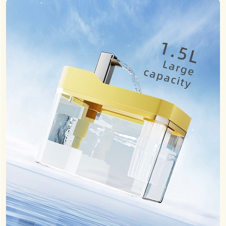 1.5 L Cat Water Fountain with Visible Reservoir – 3 Colors