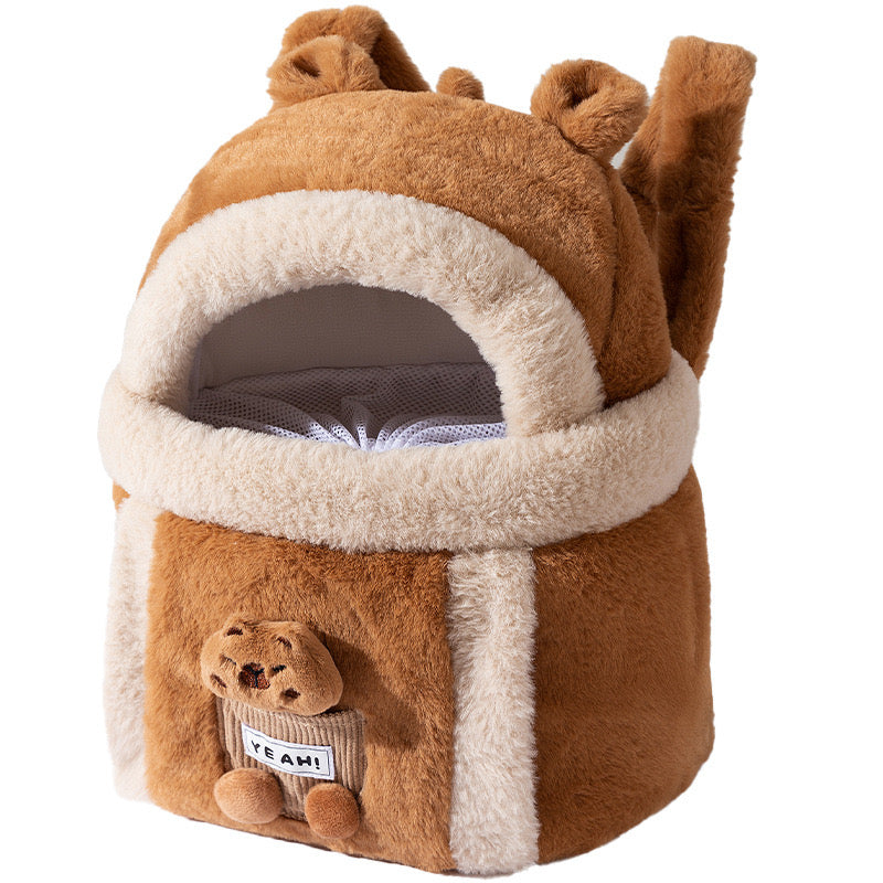 Plush Reindeer Pet Carrier Backpack – 4 Styles, 2 Sizes
