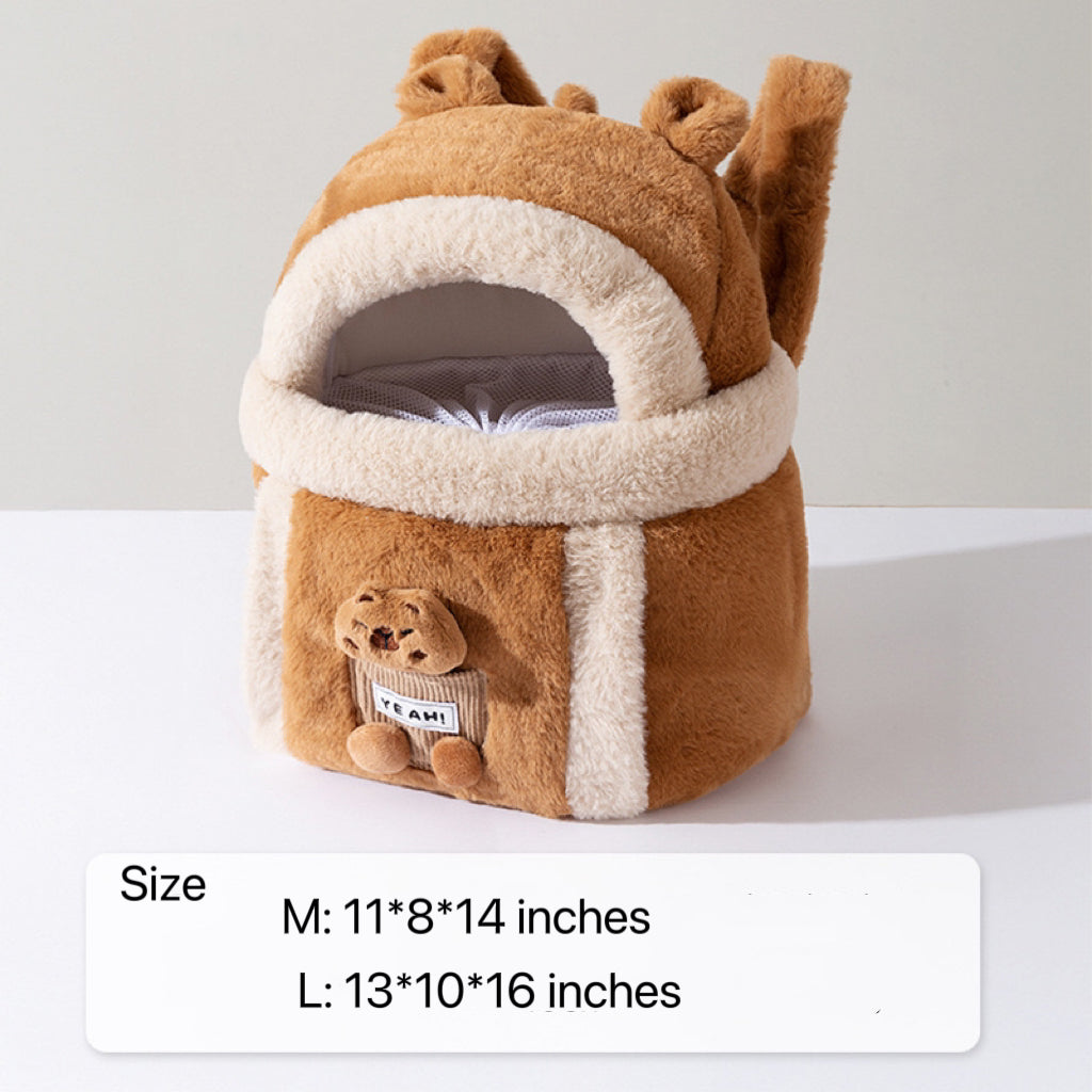 Plush Reindeer Pet Carrier Backpack – 4 Styles, 2 Sizes