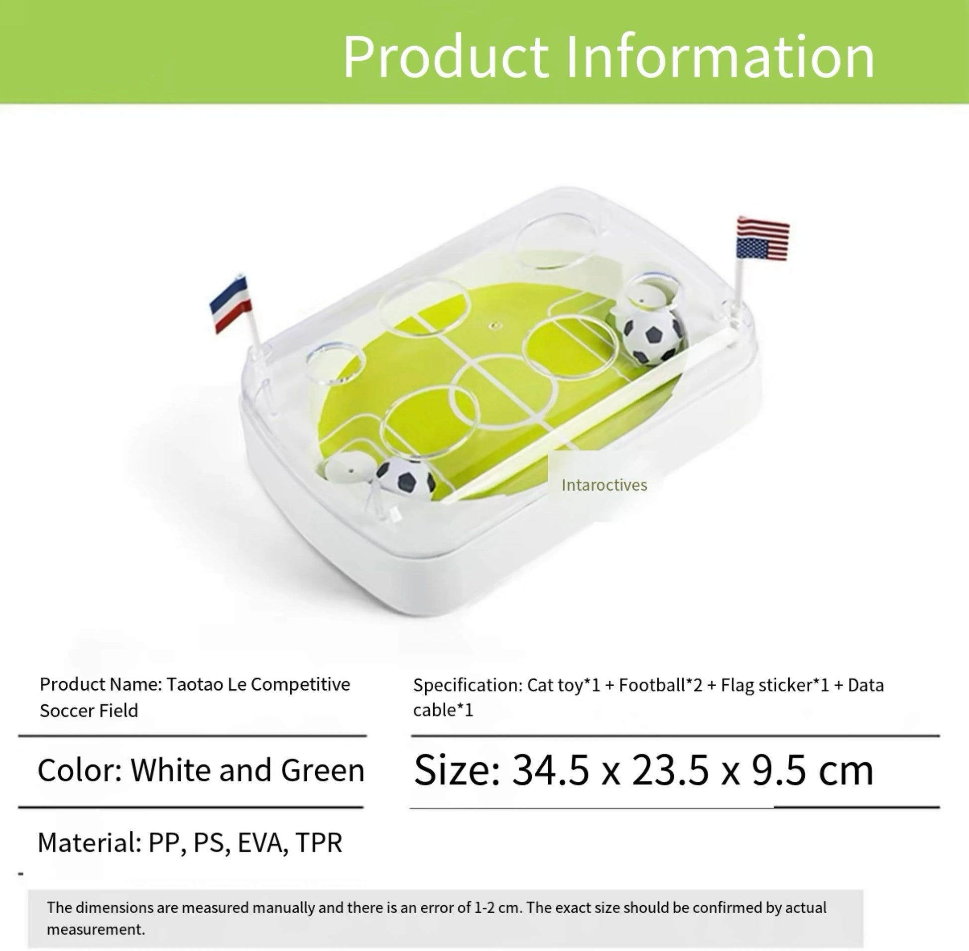 Interactive Tabletop Soccer Game for Cats