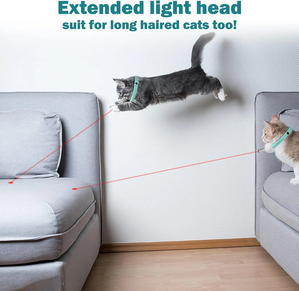 Automatic Hands-Free Cat Laser Collar Toy