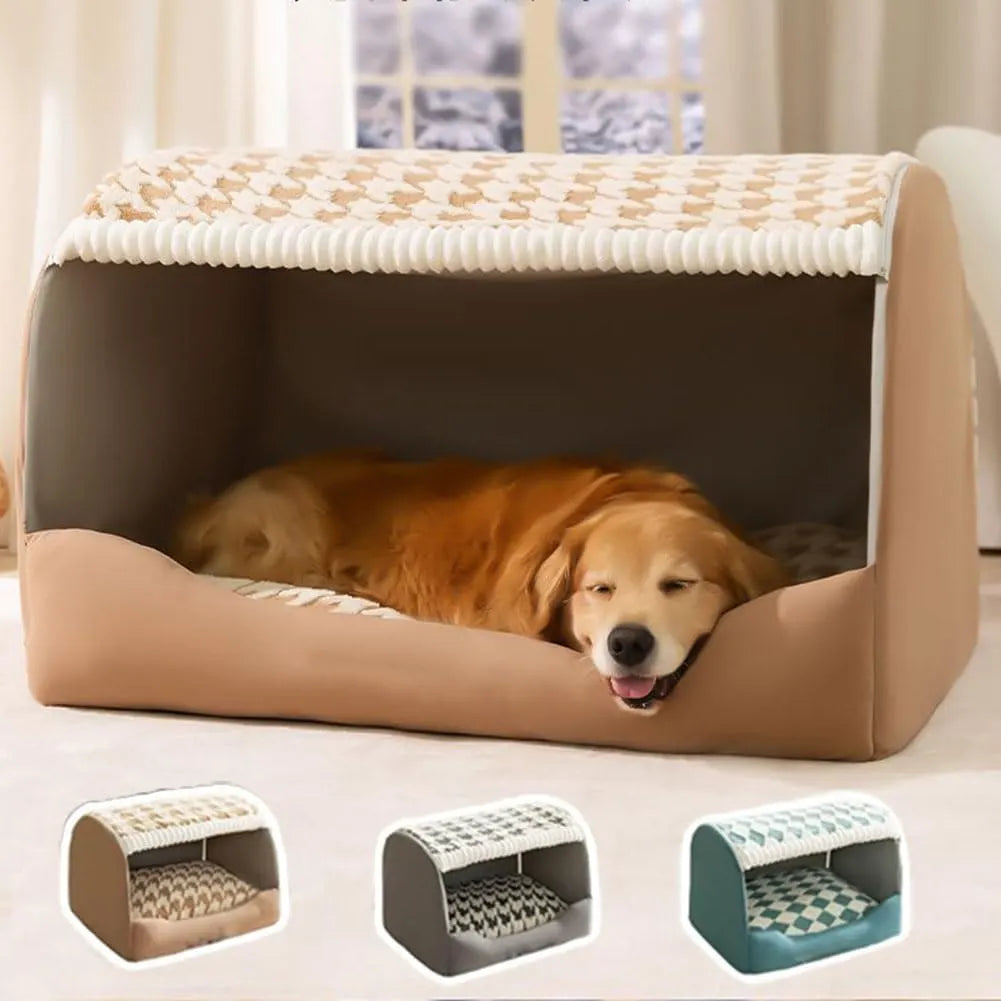 Cozy Foldable Pet House Bed for Dogs & Cats