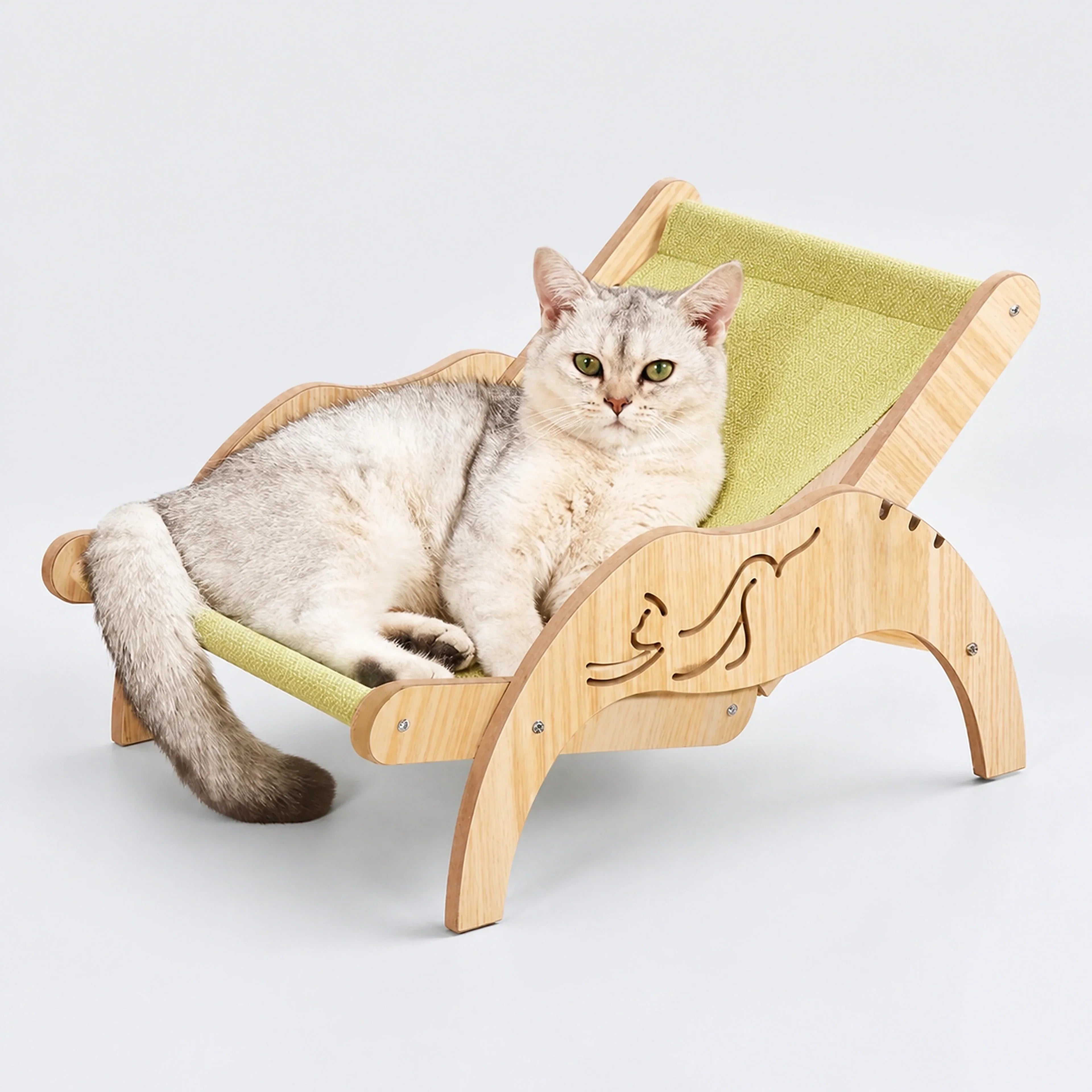 Adjustable Foldable Cat Hammock Chair with Sisal Option