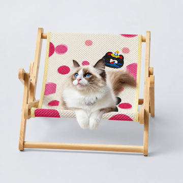 Adjustable Natural Wood Cat Scratcher Chair with Sisal