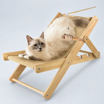 Adjustable Sisal Cat Lounge Chair with Teaser