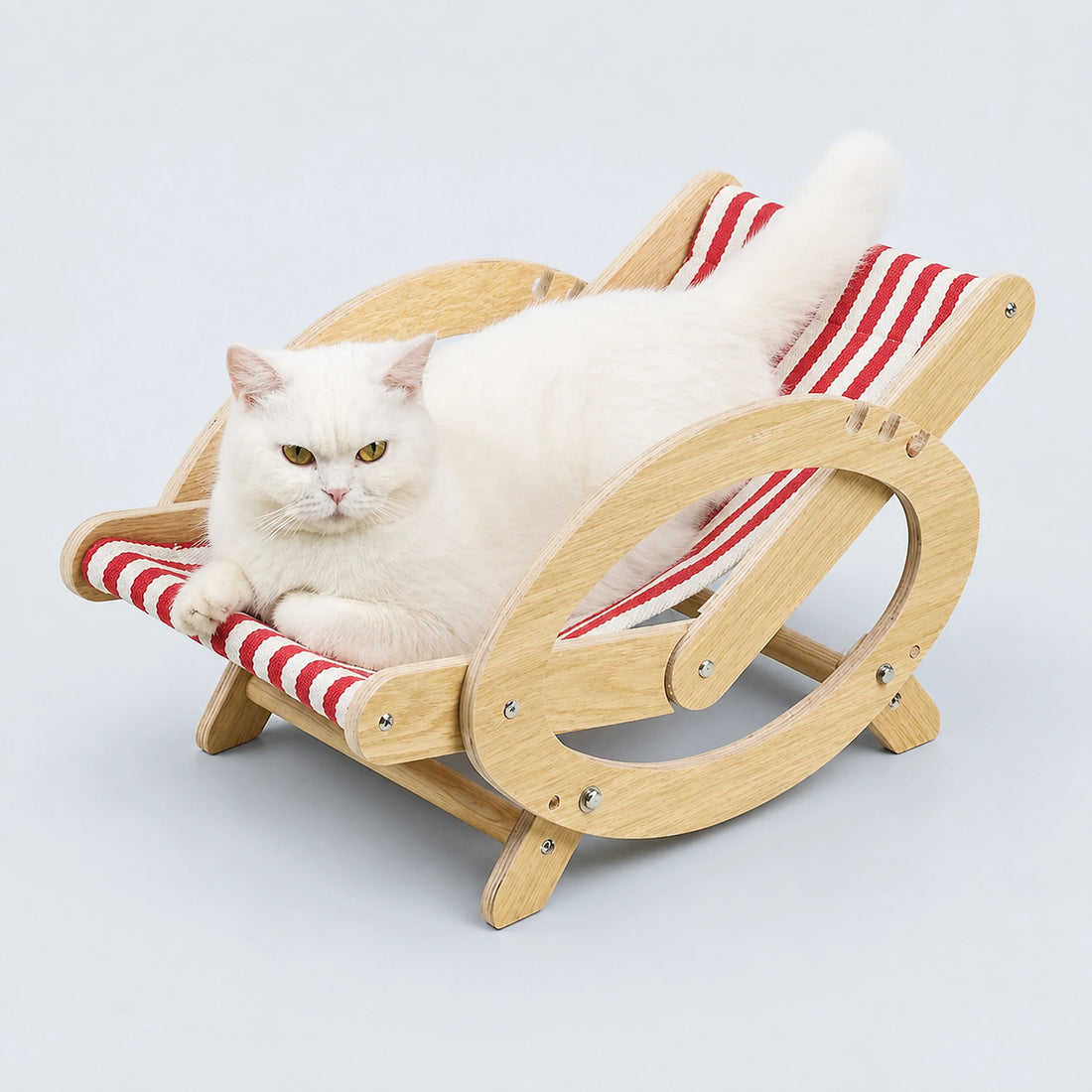 Adjustable Wooden Pet Hammock Lounge Chair