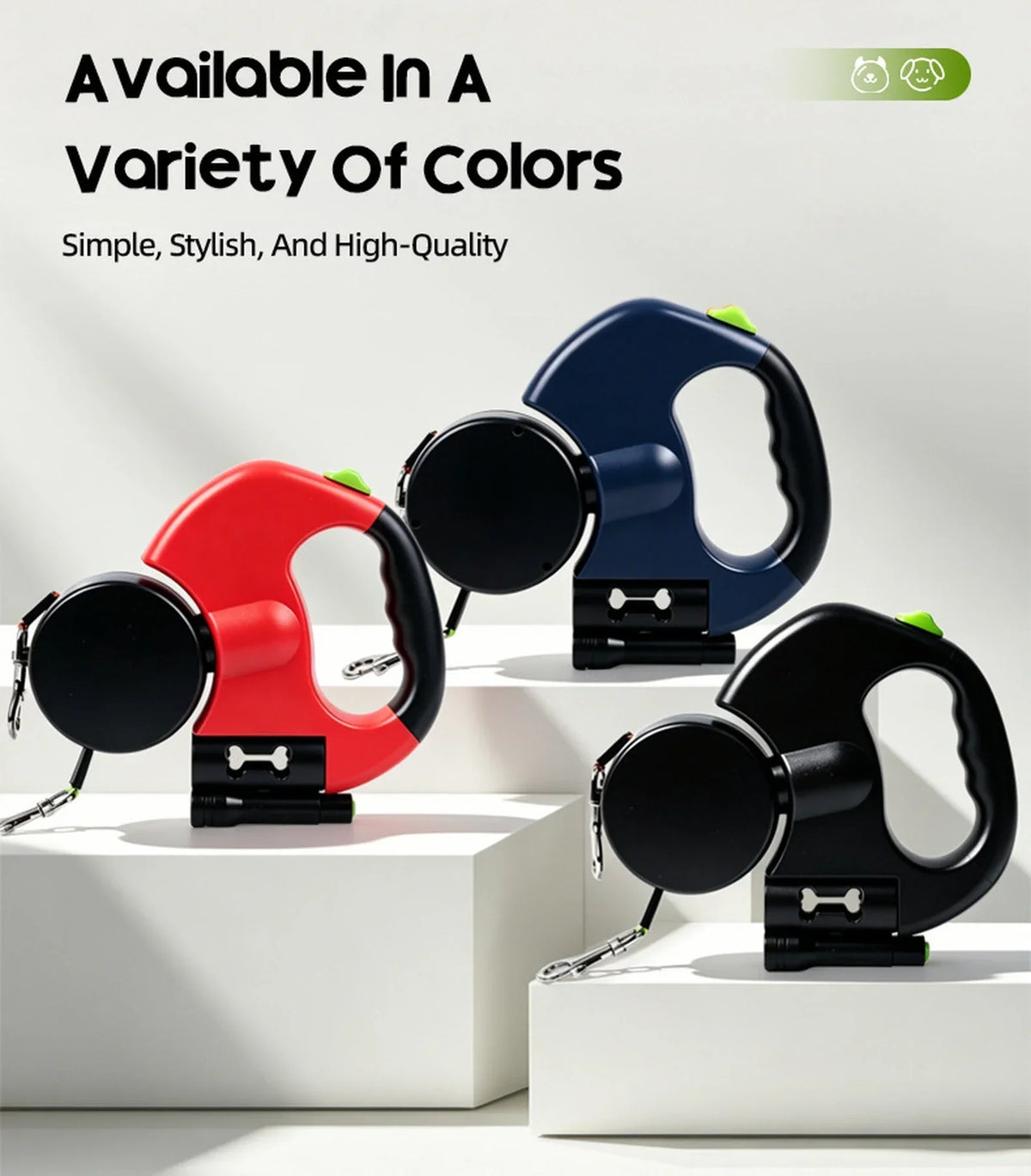 LumiPaw 2-in-1 Retractable Pet Leash