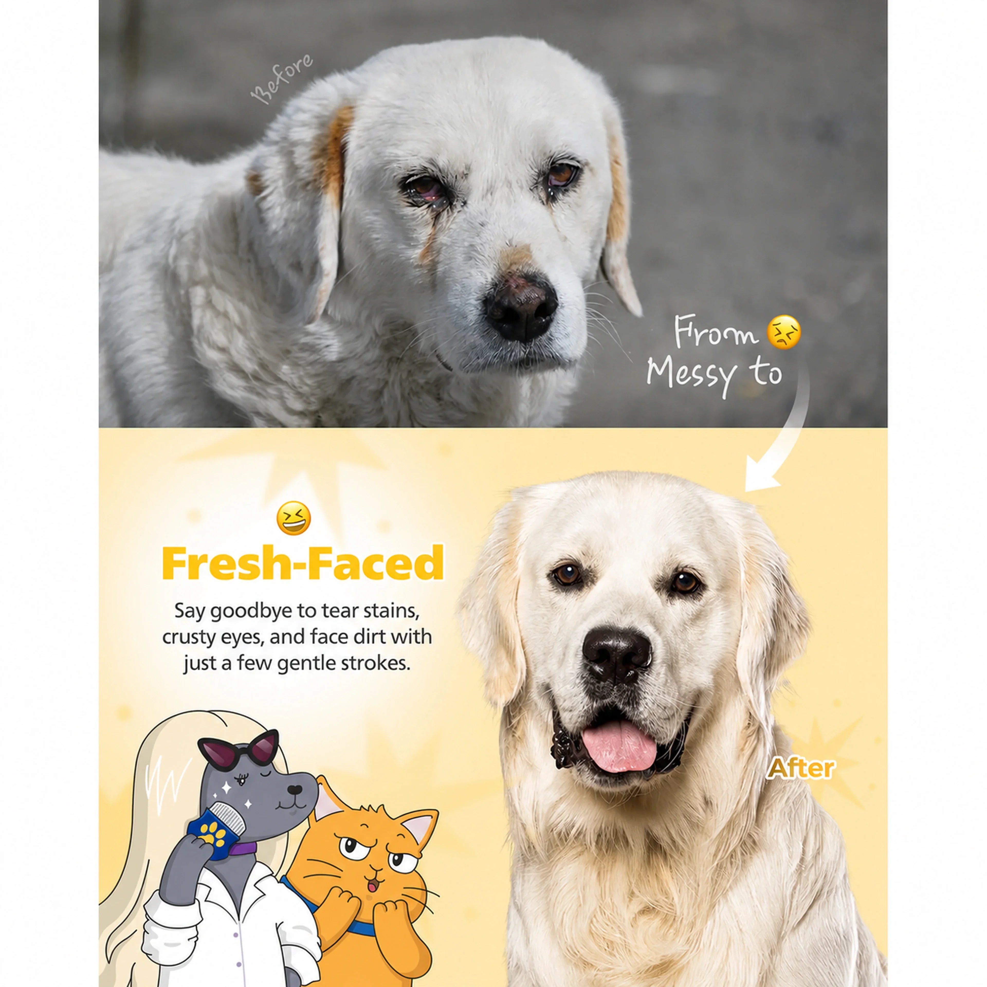 LumiPaw Gentle Facial Comb for Cats & Dogs