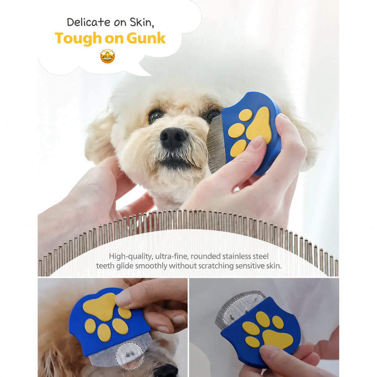 LumiPaw Gentle Facial Comb for Cats & Dogs