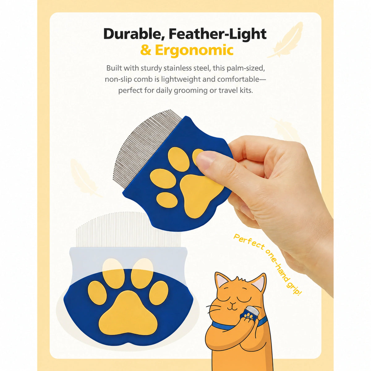 LumiPaw Gentle Facial Comb for Cats & Dogs