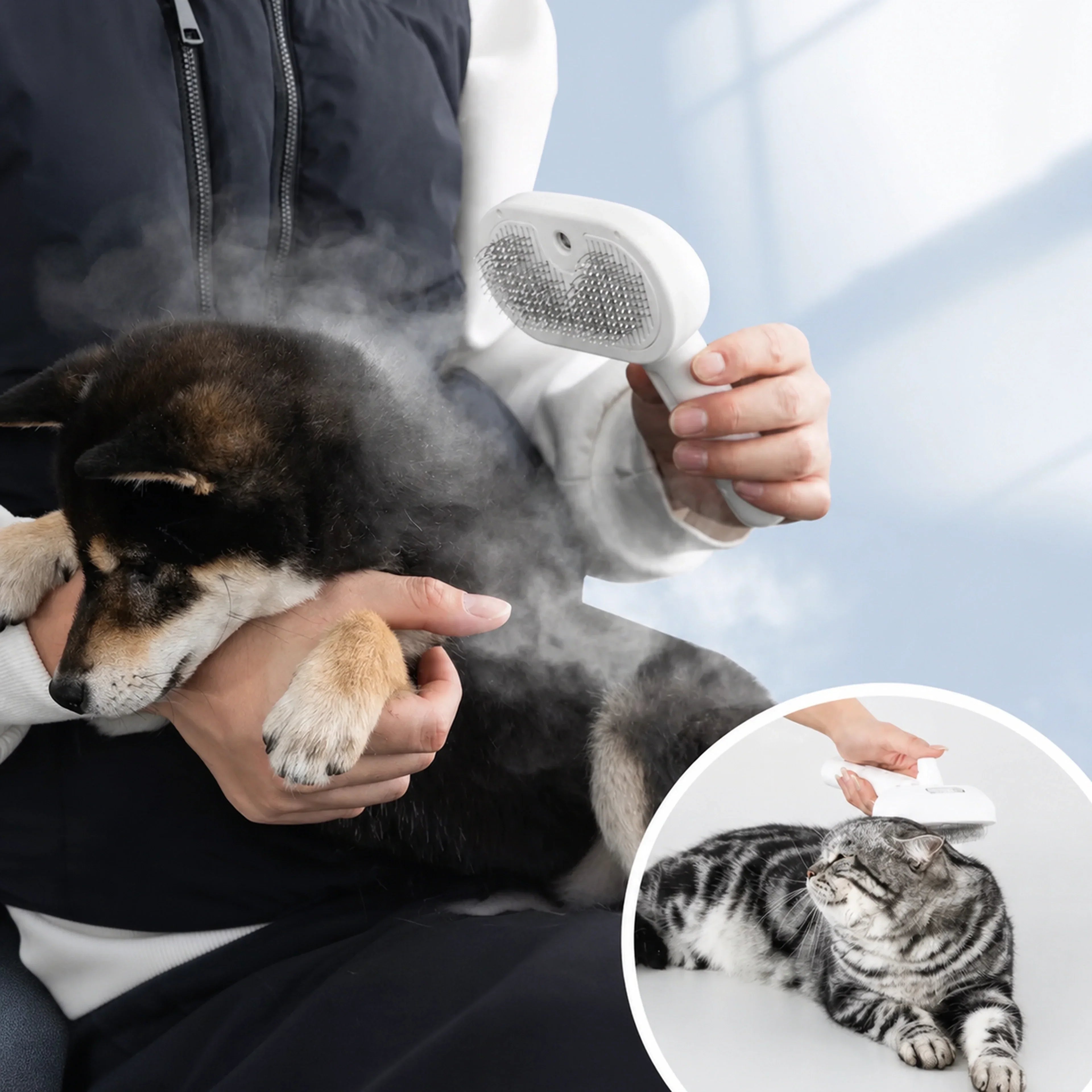LumiPaw Self-Cleaning Pet Grooming Brush with Mist