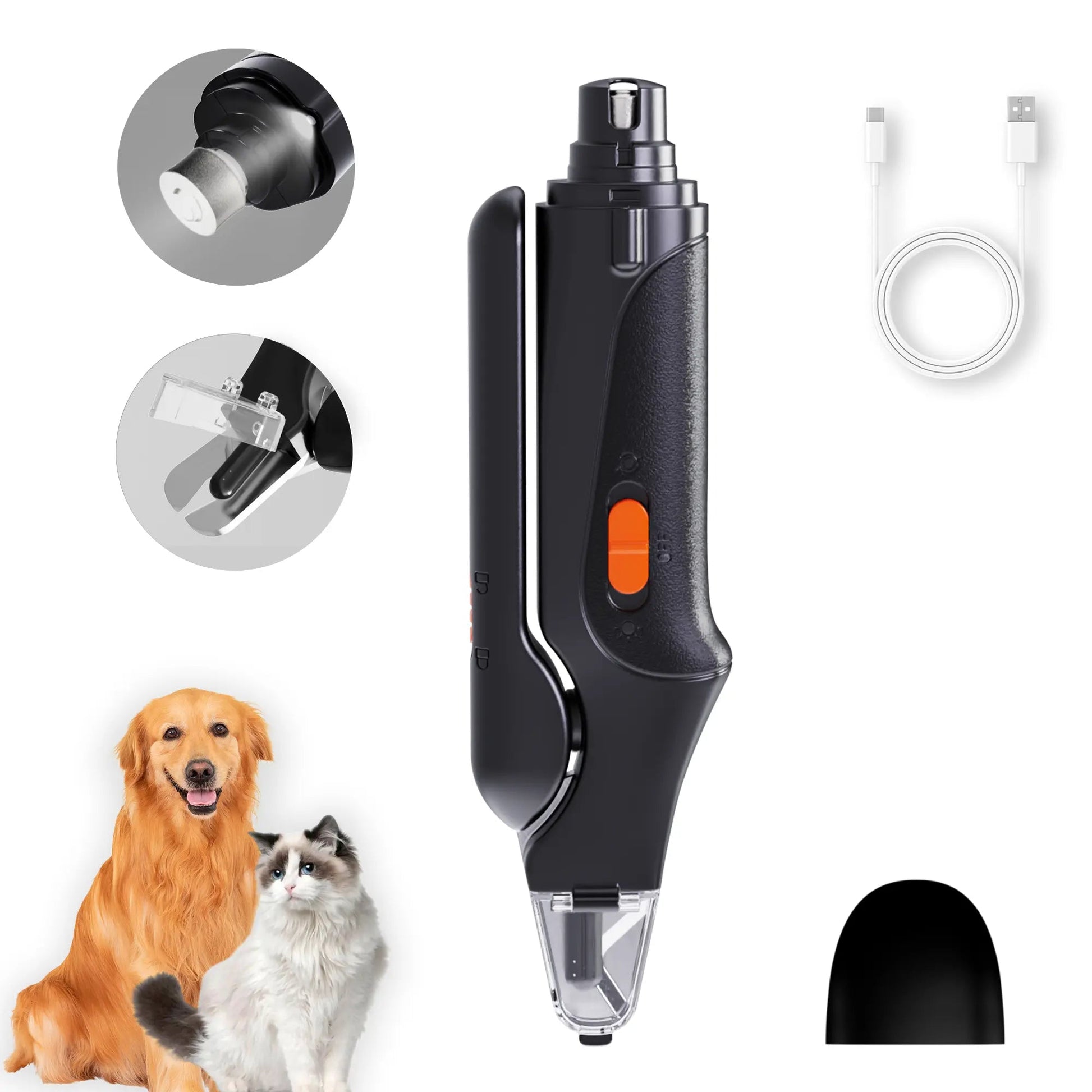 LumiPaw 2-in-1 Paw Trimmer & Pet Nail Grinder with LED