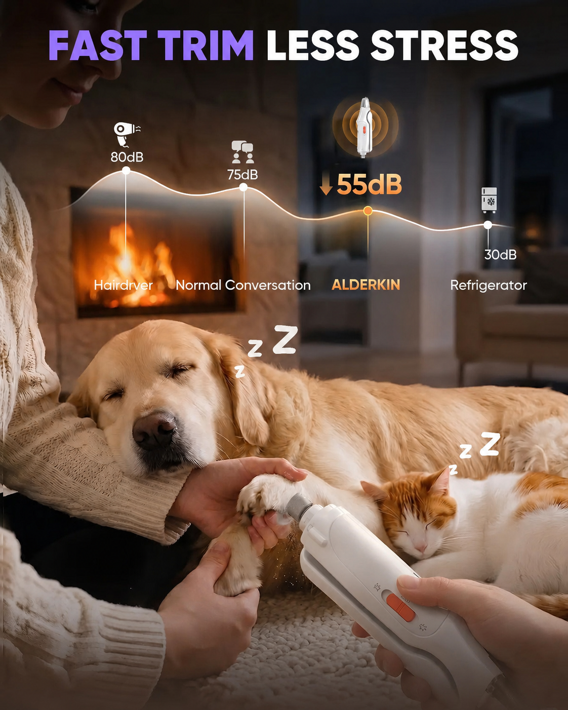LumiPaw 2-in-1 Paw Trimmer & Pet Nail Grinder with LED