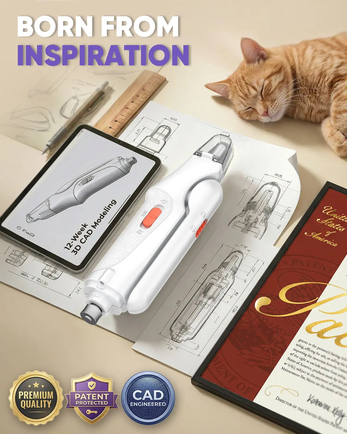 LumiPaw 2-in-1 Paw Trimmer & Pet Nail Grinder with LED
