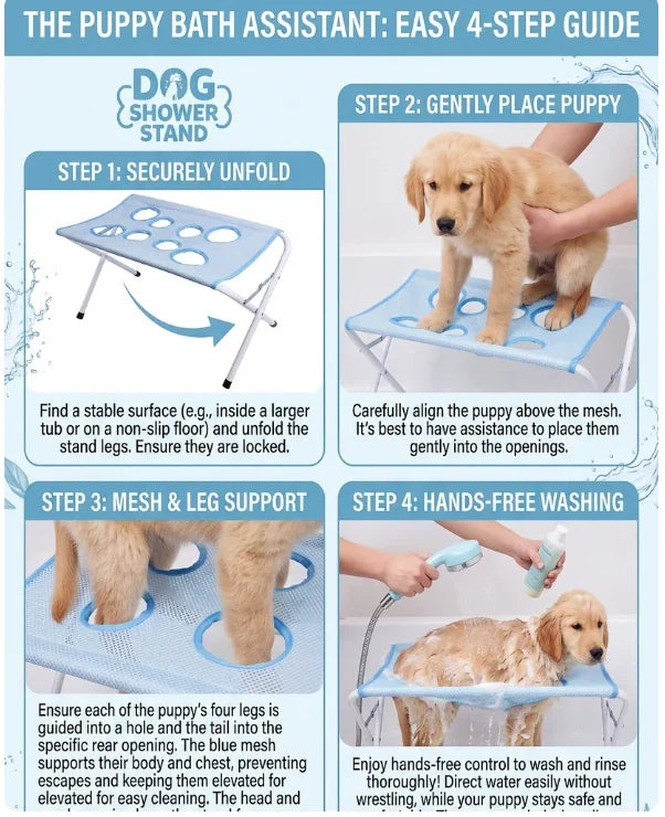 LumiPaw Elevated Pet Bathing Stand