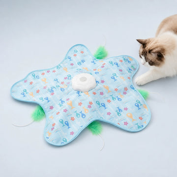 Automatic Concealed Feather Cat Toy Mat