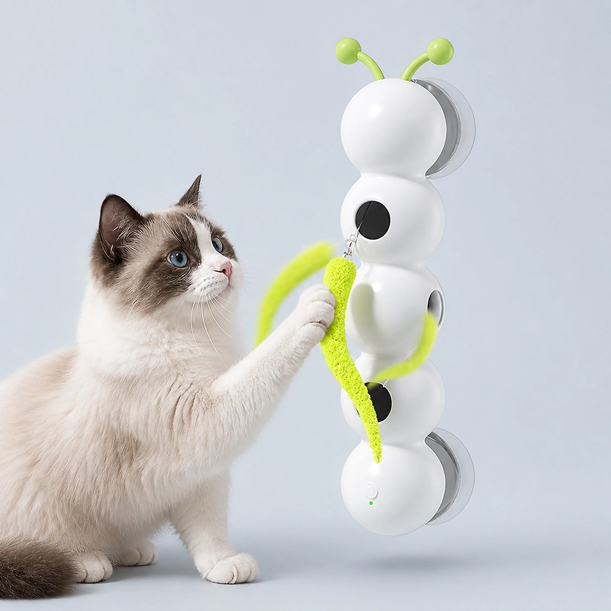 Automatic Wiggling Worm Cat Toy with Feather – 1 or 2 Set