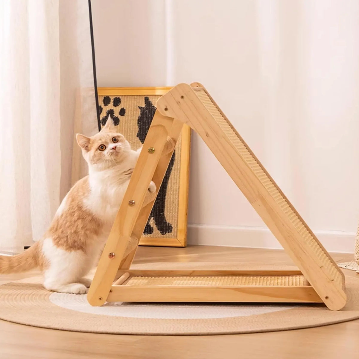 Pre-Assembled Sisal Scratching Post for Indoor Cats