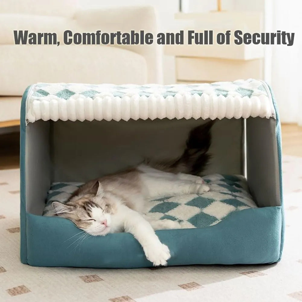 Cozy Foldable Pet House Bed for Dogs & Cats