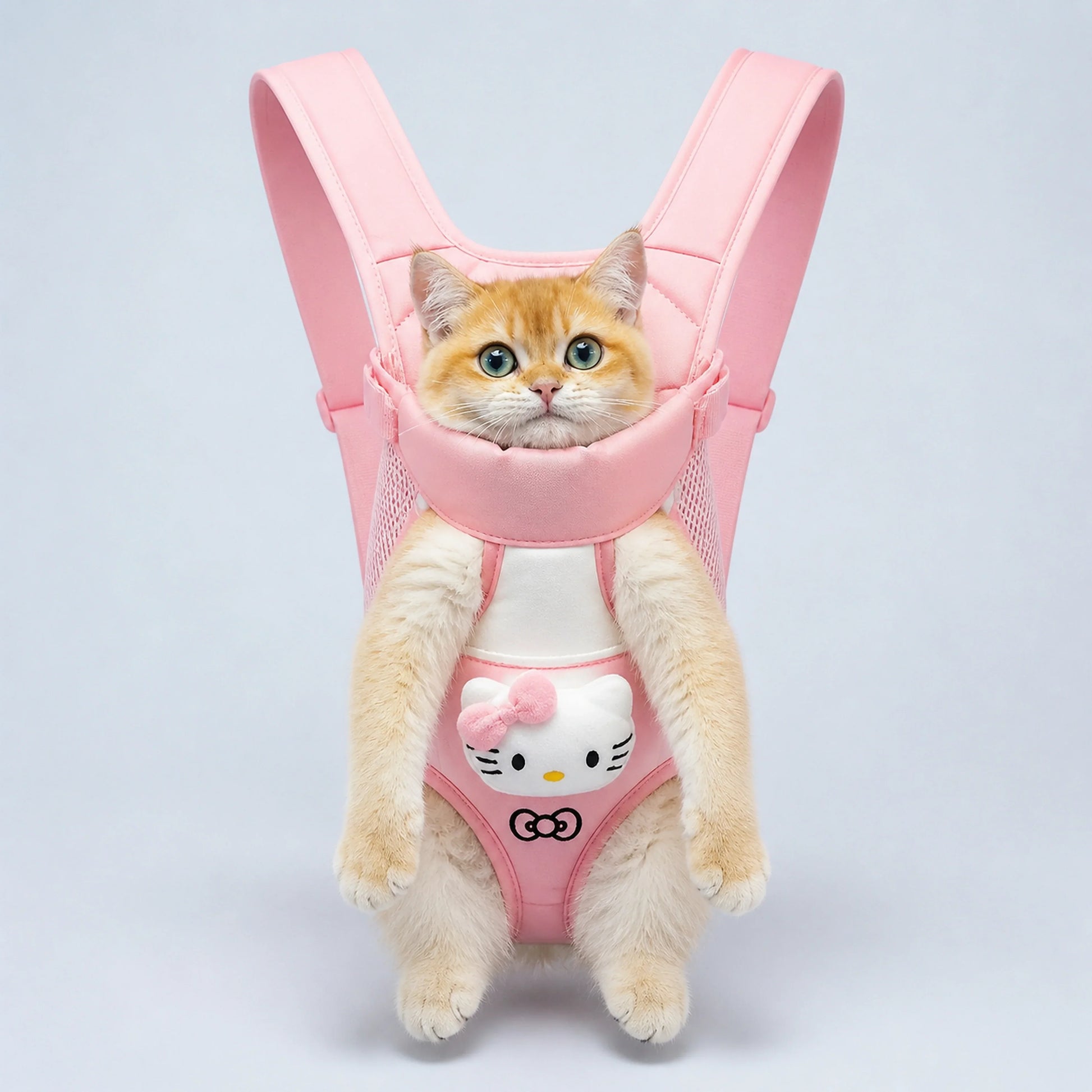 Cartoon Front Pet Carrier Backpack for Cats & Small Dogs