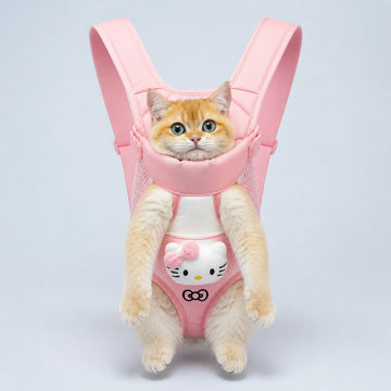Cartoon Front Pet Carrier Backpack for Cats & Small Dogs