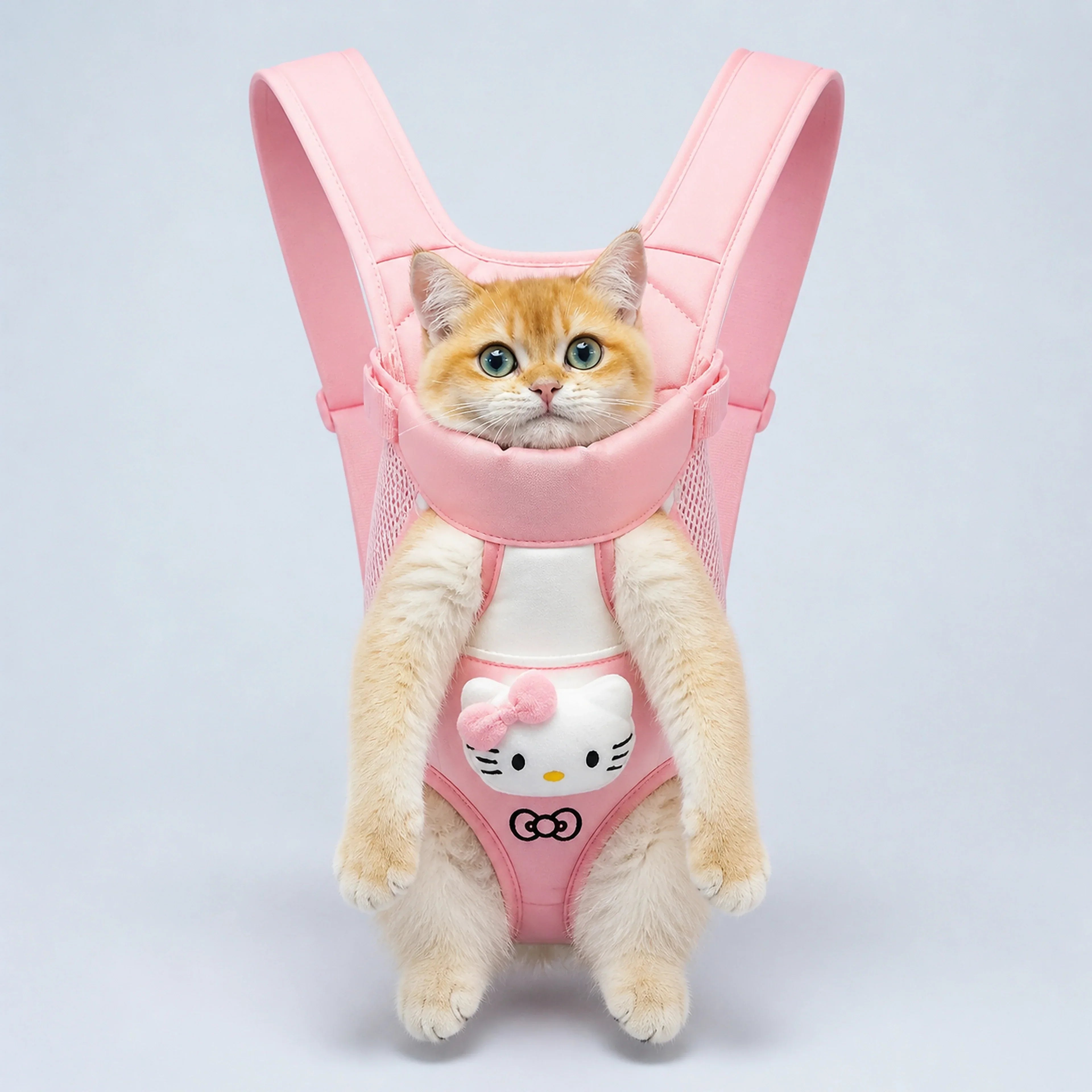 Cartoon Front Pet Carrier Backpack for Cats & Small Dogs