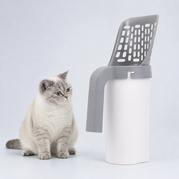 Cat Litter Scooper System with Optional Waste Bags