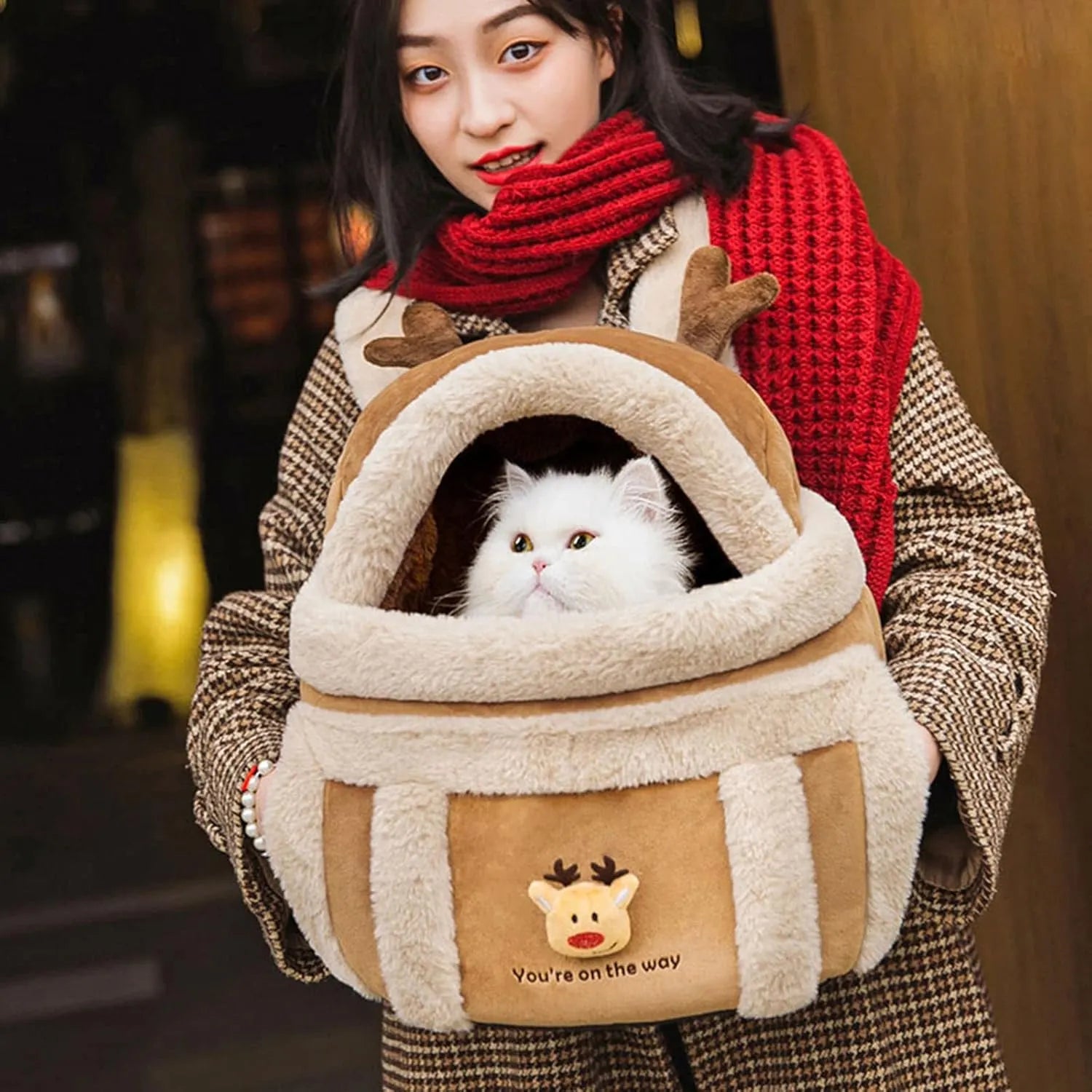 Plush Winter Pet Carrier Backpack – 6 Styles, 2 Sizes