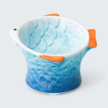 Colorful Raised Ceramic Cat Food Bowl – 4 Colors