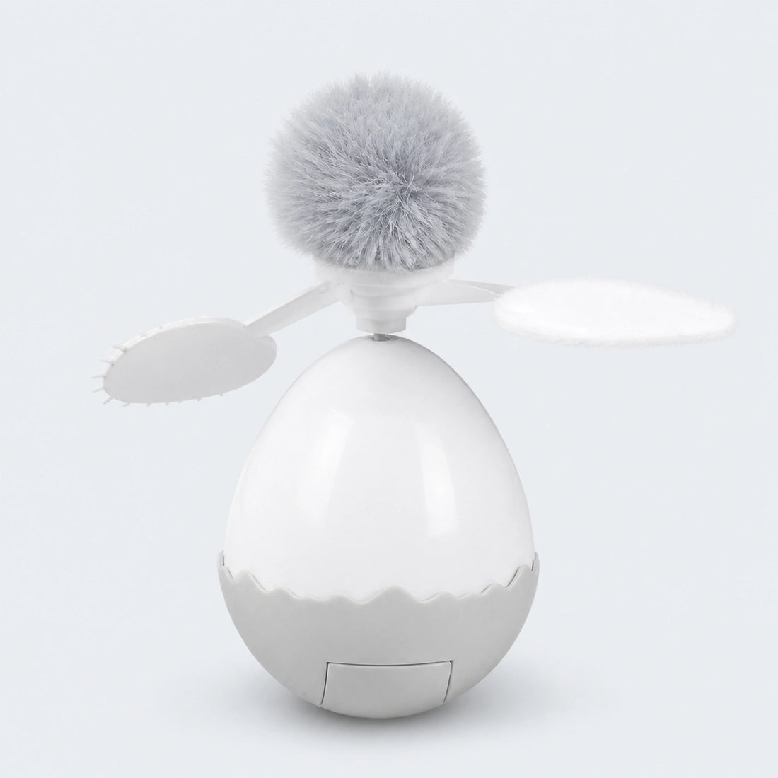 Electronic Tumbler Cat Toy with Pom-Pom & Feathers